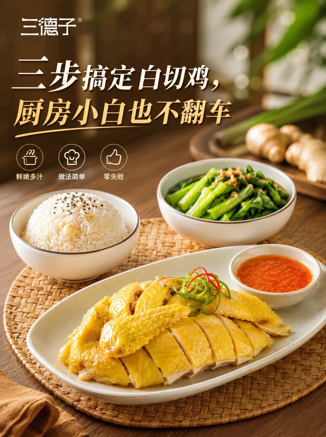 白切鸡怎么做才嫩？这三步厨房新手也不怕