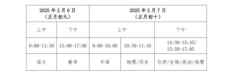 高三下学期开学考！圆创新八校同时开考！

2025年2月6日，正月初九，湖北省高