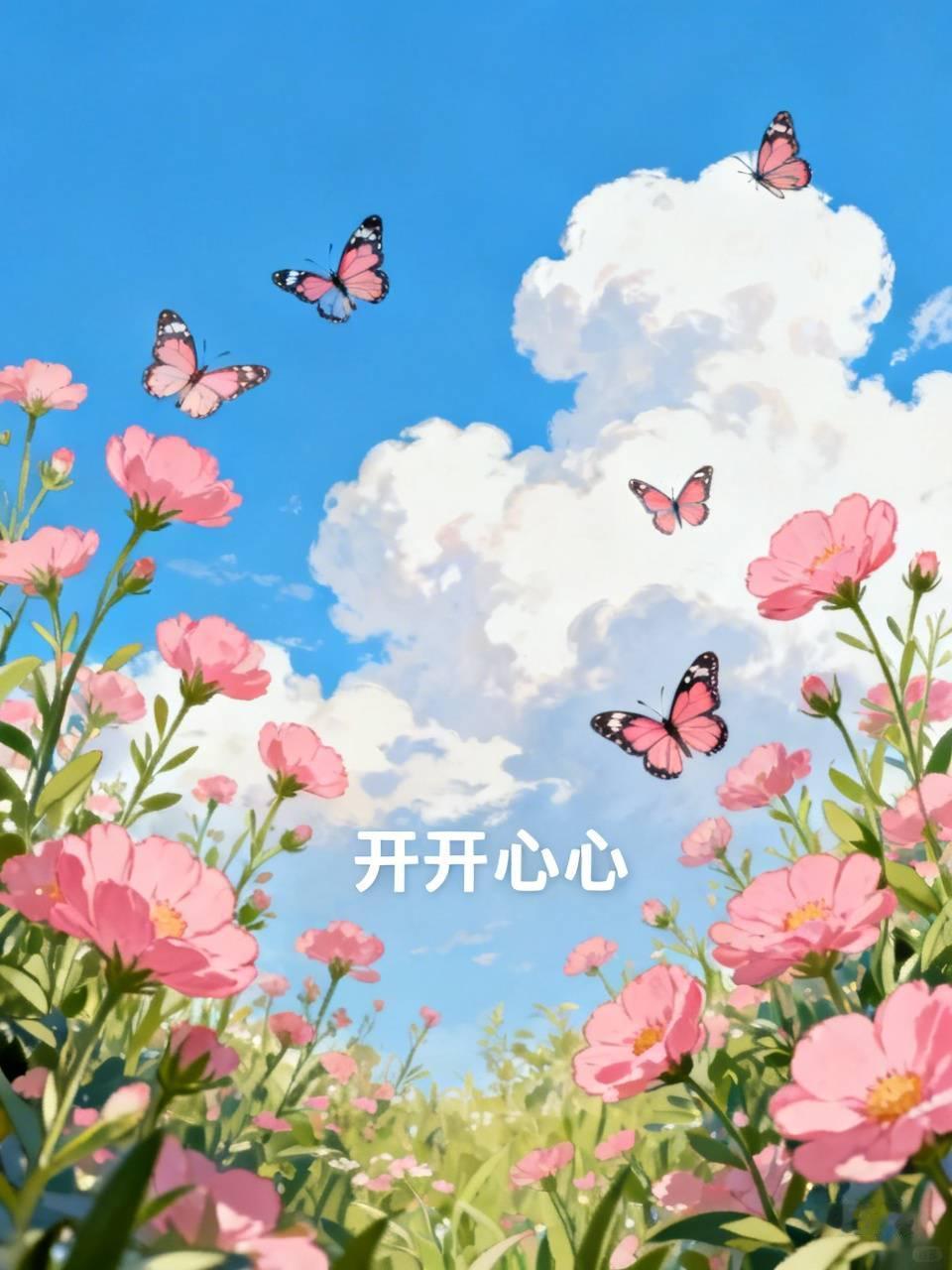 我最喜欢的四字成语就是“开开心心”。它是标准的AABB式叠词，描绘的是当下瞬间的