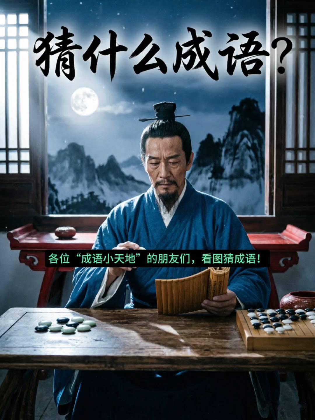 各位成语小天地的朋友们，看图猜成语。注意看，秦王展开地图的瞬间，使者秀中暗藏的利
