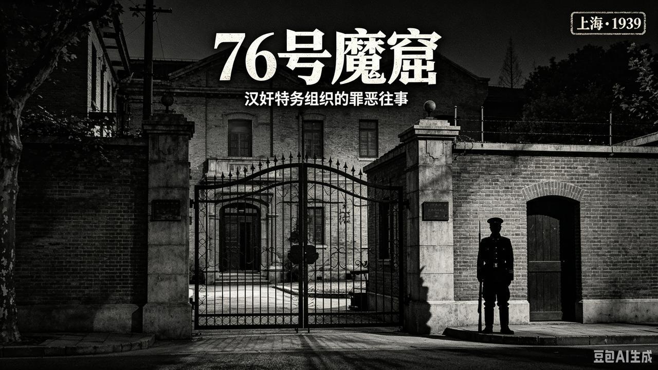 76号魔窟：永远钉在民族耻辱柱上的汉奸特务组织
 
抗战时期上海极司菲尔路76号
