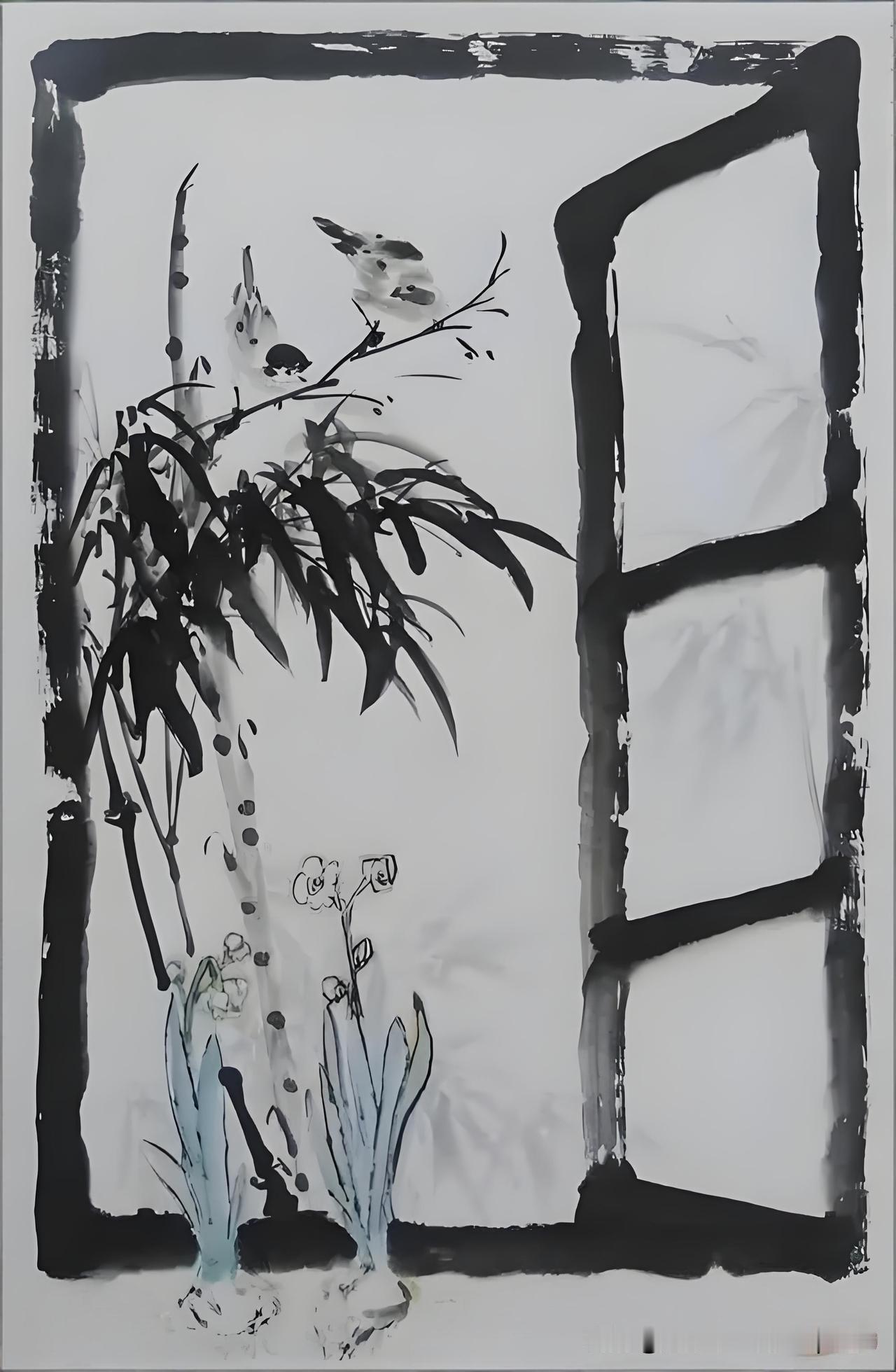 《竹窗写兴》
——明·朱诚泳
锦绷初脱势凌云，
劲节从来说此君。
一点虚心能契我