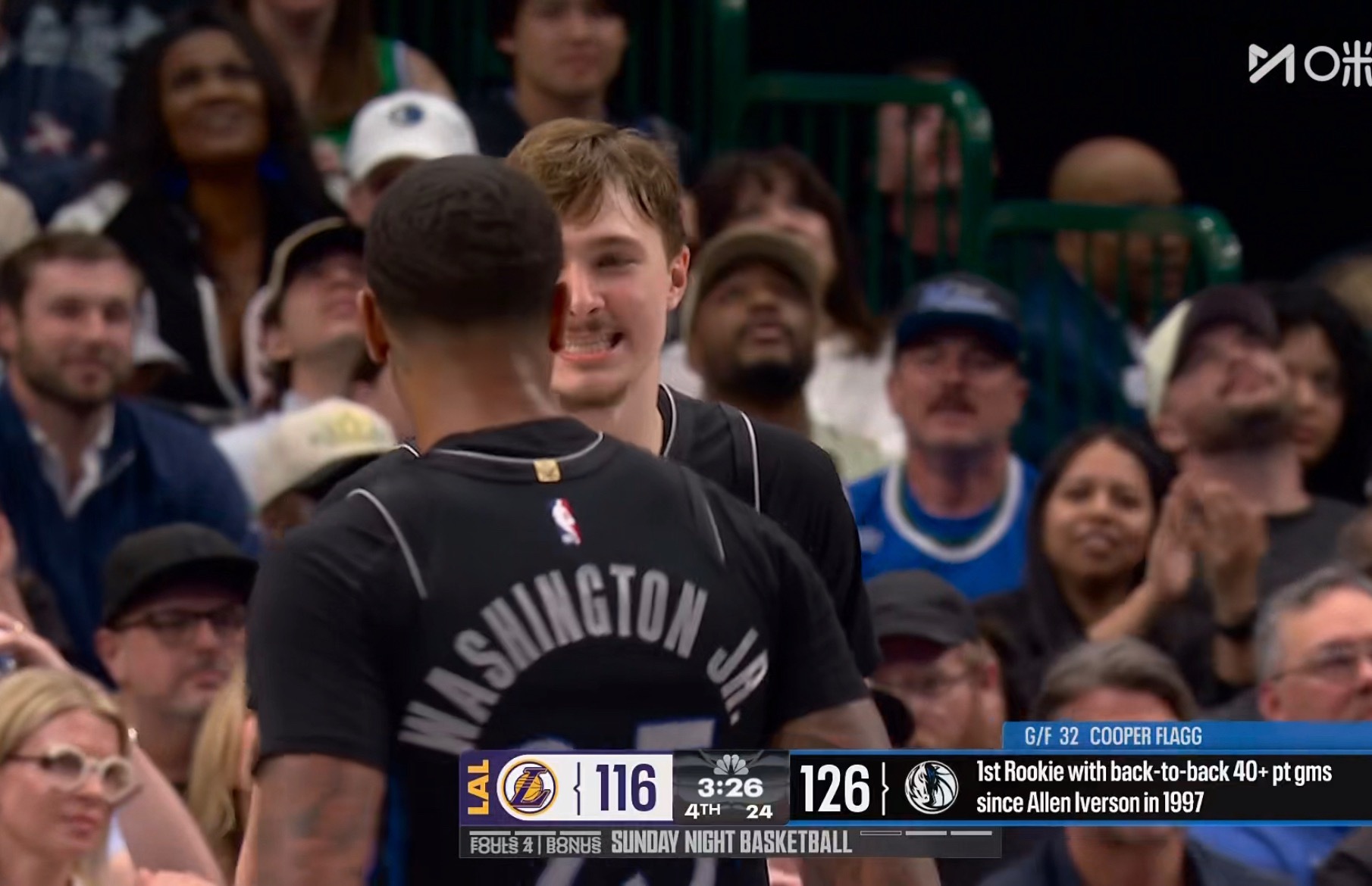 走远了，弗拉格41分8板9助攻。湖人vs独行侠