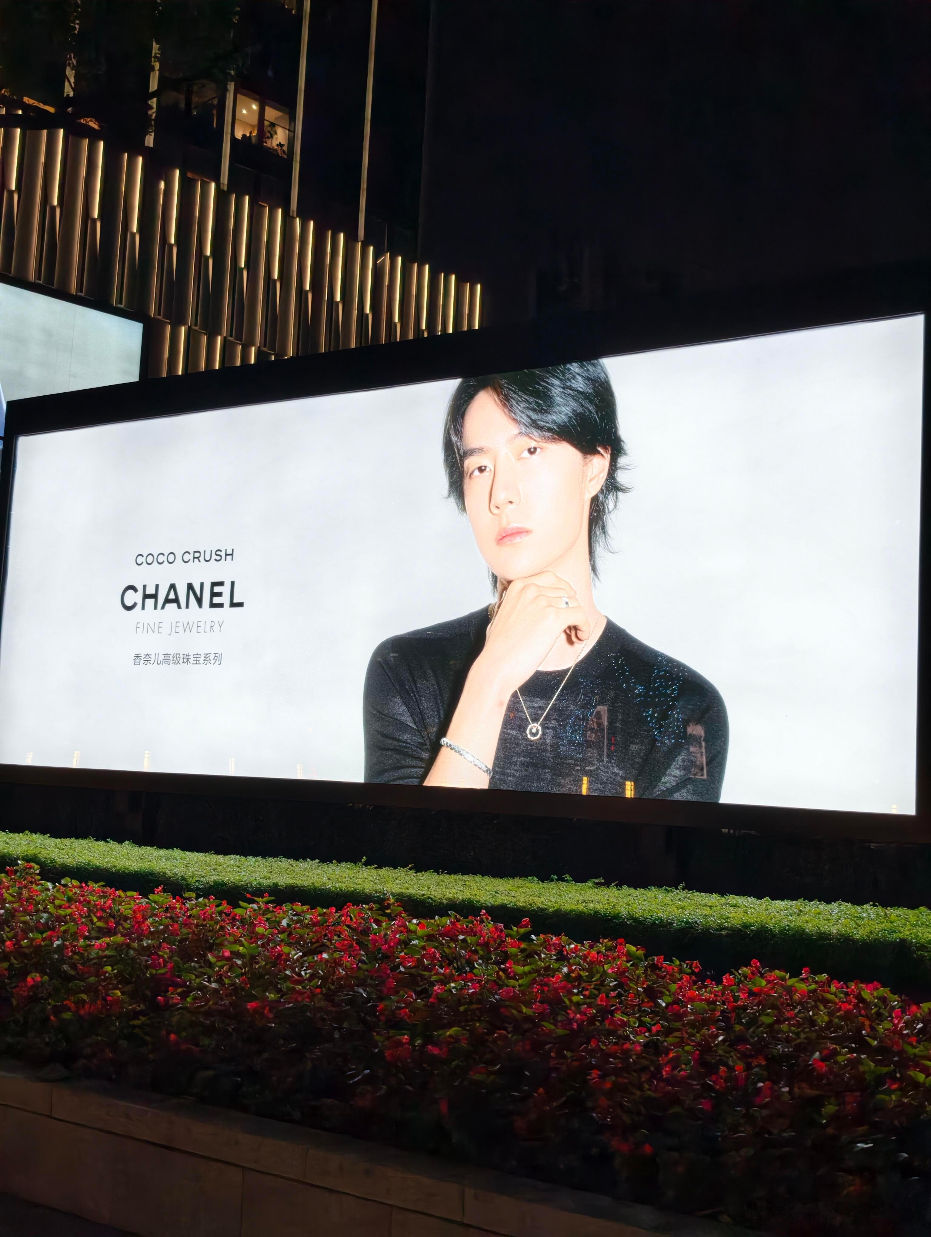 因为王一博而变成迷人的夜景 