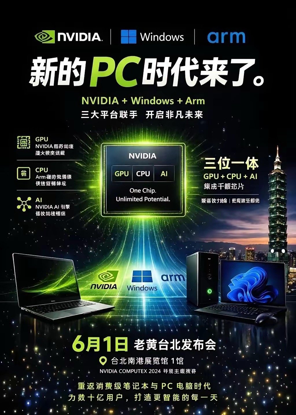 英伟达和微软两大巨头大动作！全新的AIPC时机来了！今日汇总整个产业链最核心的龙