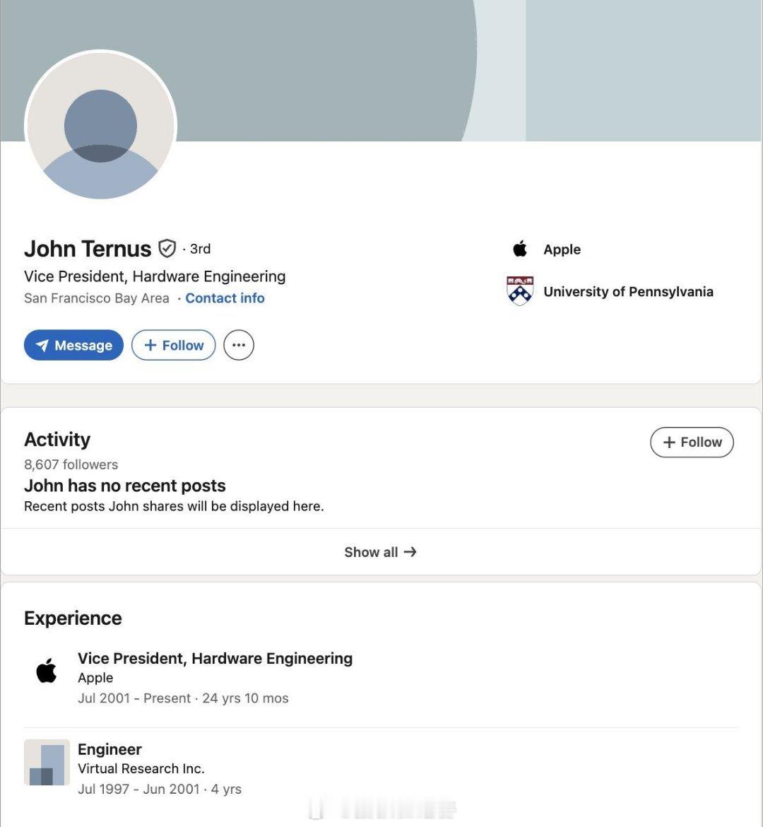 苹果版简历这位即将执掌一家市值 4 万亿美元公司的男人Ternus，在 Link
