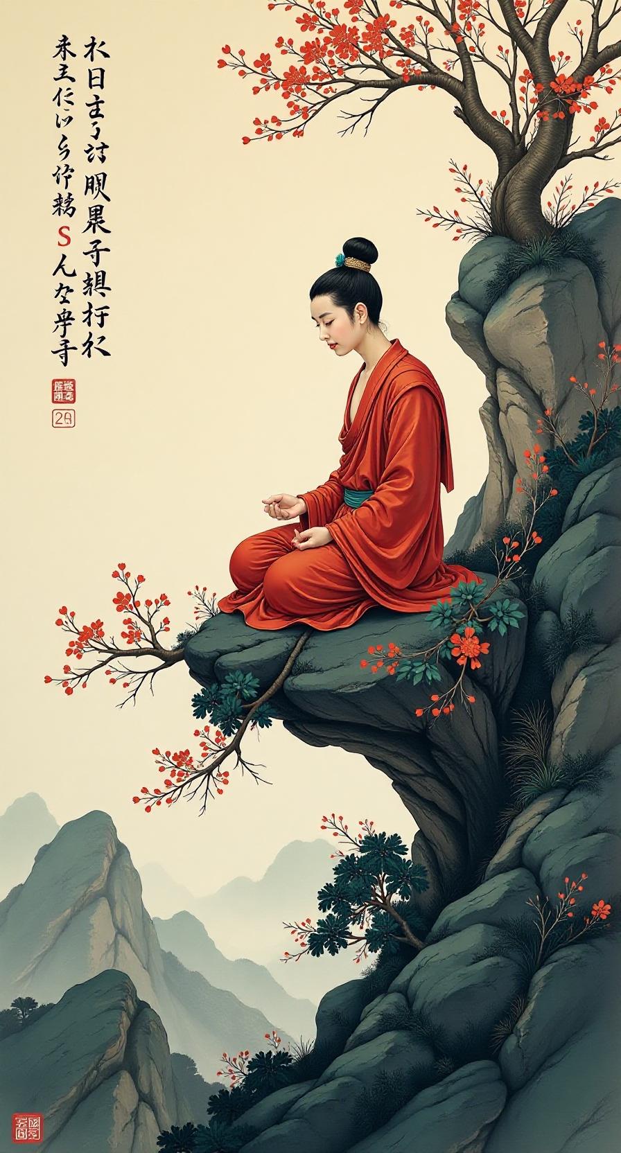 《愣严经》卷七(二)
20
阿难若持戒，
清净如丘山。
端坐百日久，
根深证须陀