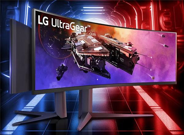 LG推出了新款UltraGear系列游戏曲面带鱼屏显示器，型号为45GR75DC