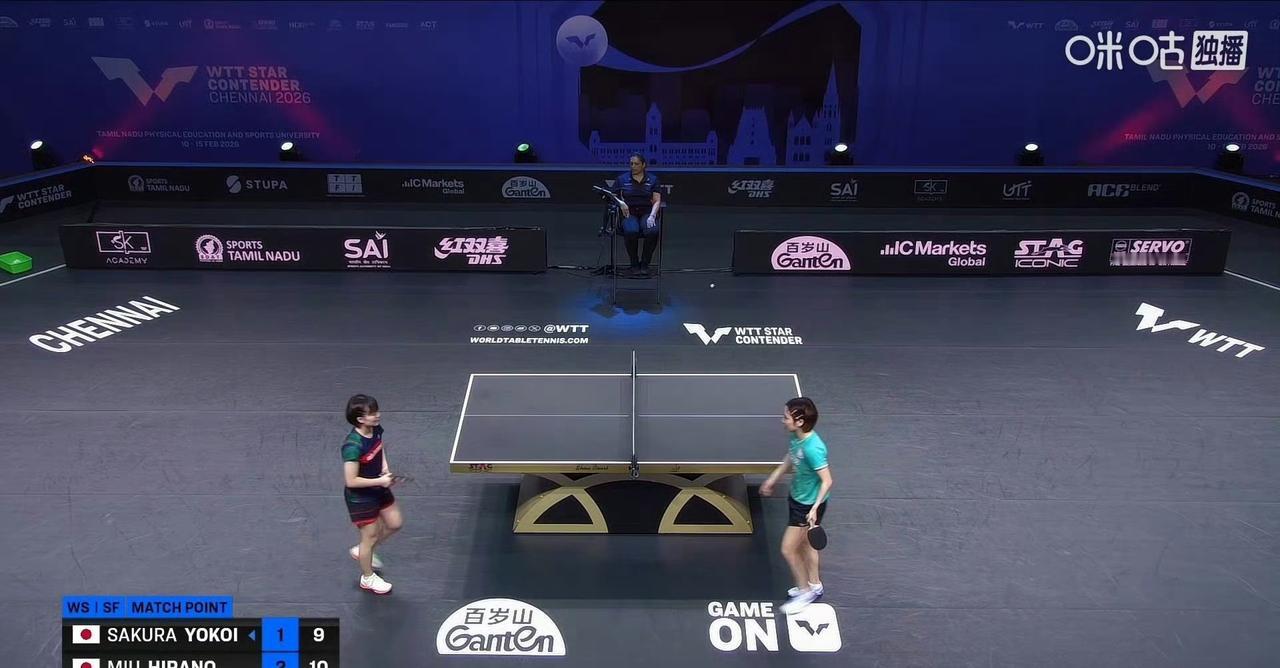 钮钴禄平野回归[奸笑]，
两场2026WTT球星挑战赛金奈站女单半决赛刚刚结束，