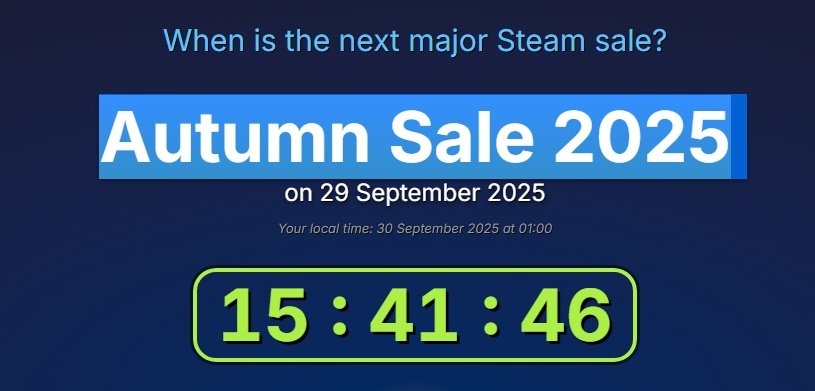 【Steam秋促明日凌晨1点开启，优惠促销即将上线】Steam 今年的秋季特卖将