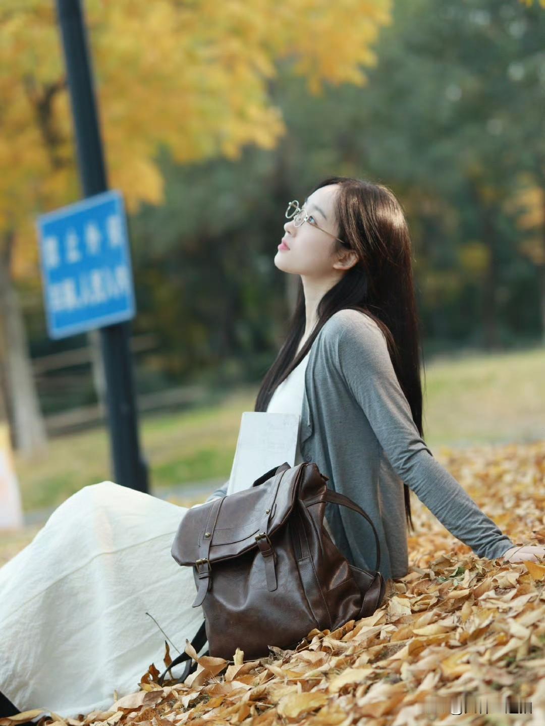 秋日漫步，落叶中沉思，静享时光的美好。