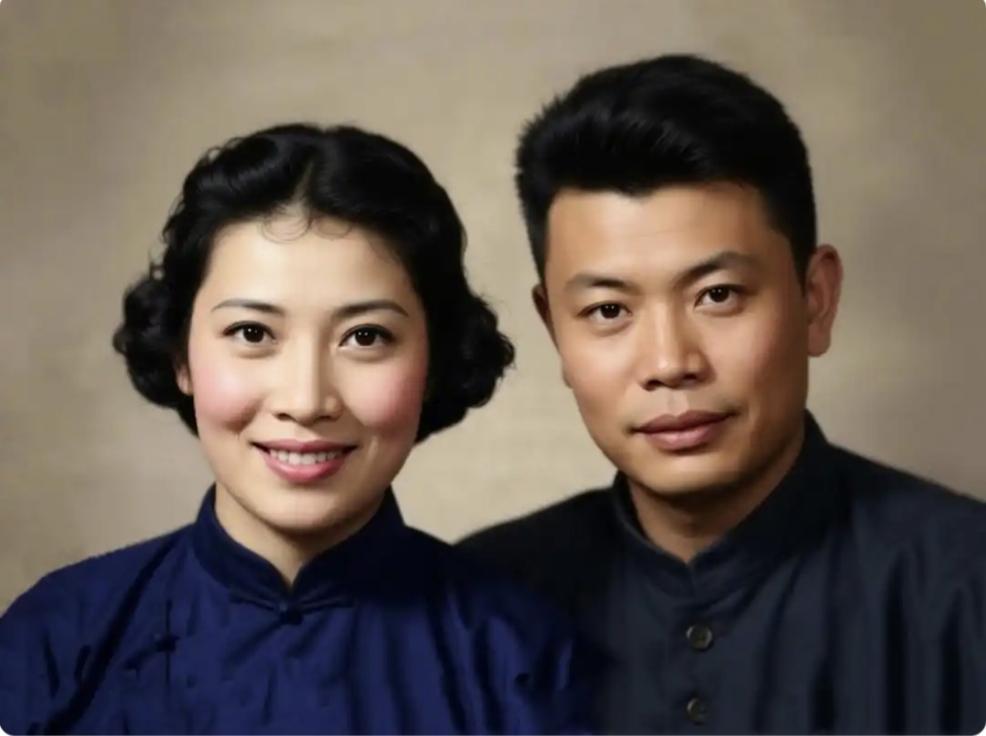 大家最喜欢的明星是谁新中国“二十二大电影明星之一”张园跟丈夫于彦夫合影。