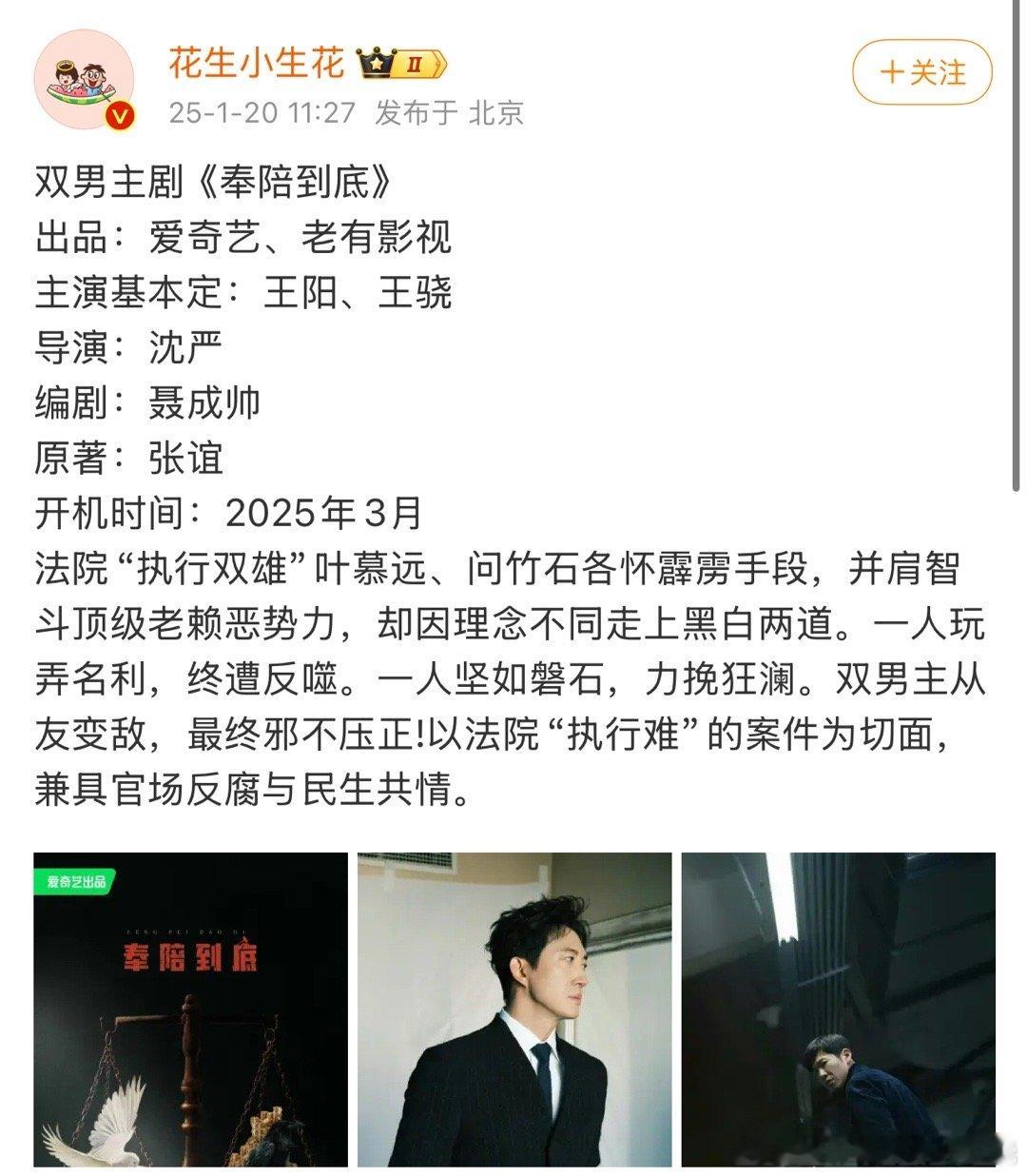 王阳 王骁 双男主剧《奉陪到底》新的豹豹猫猫来了 