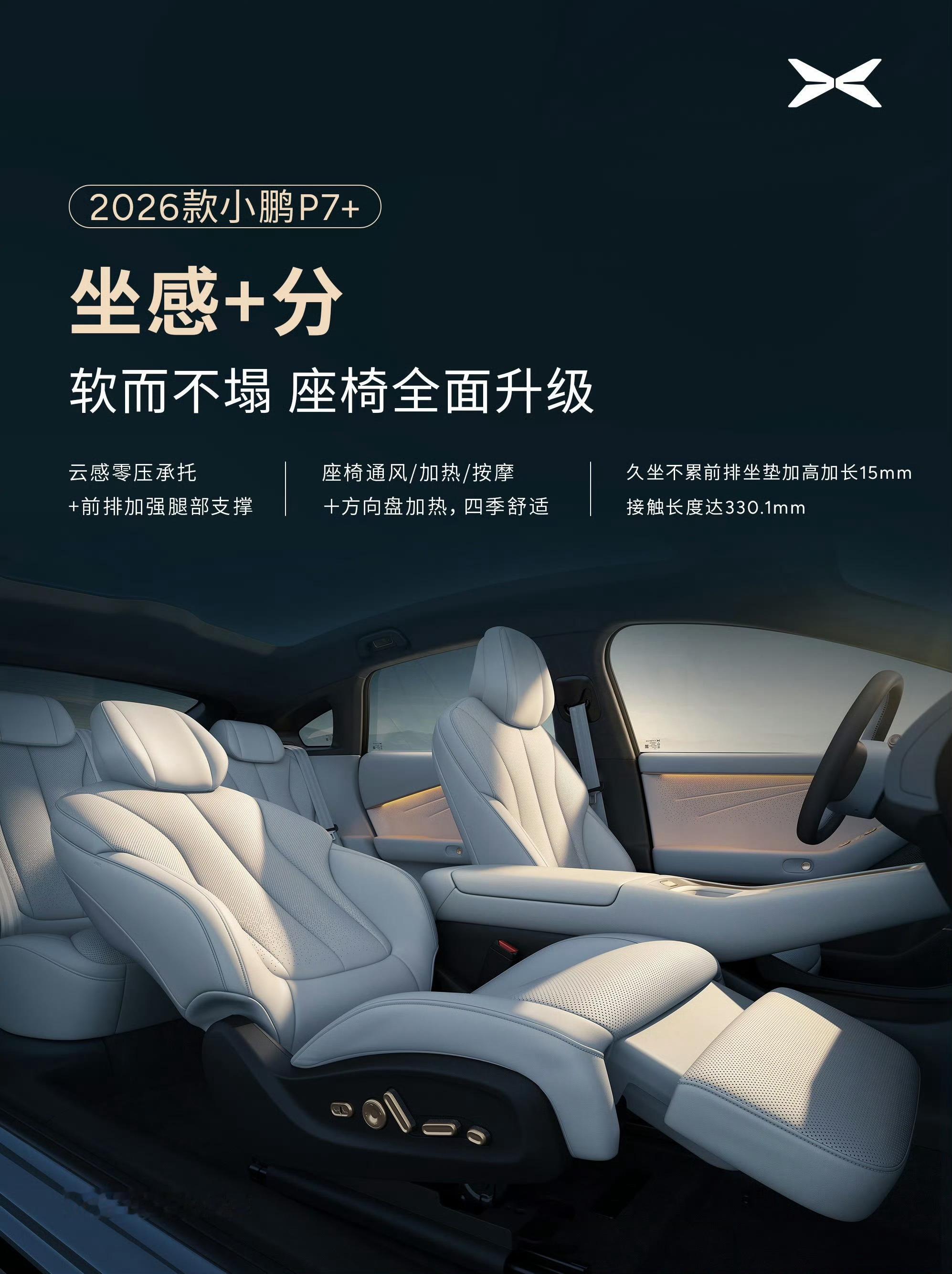 小鹏也太努力了，过年还在营业。新P7+副驾有零重力，前后排都带按摩，好评哇。新款