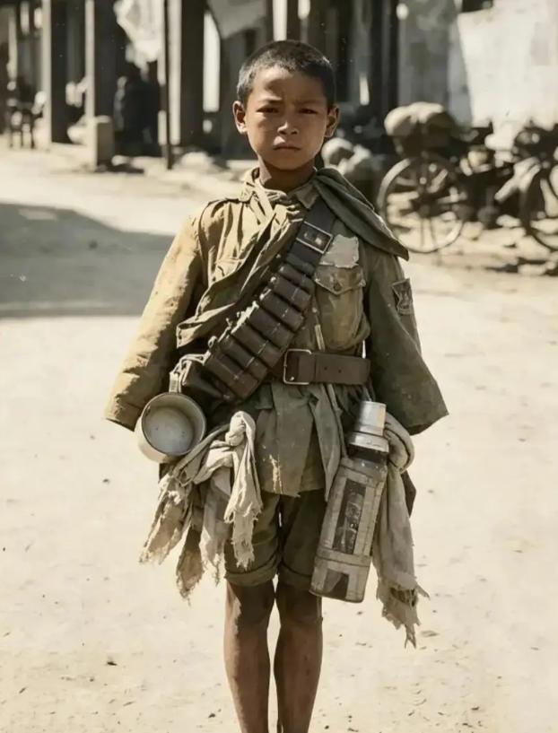 1938 年广州，15 岁的少年战士季万方不幸被俘。根据这张流传下来的影像流传说