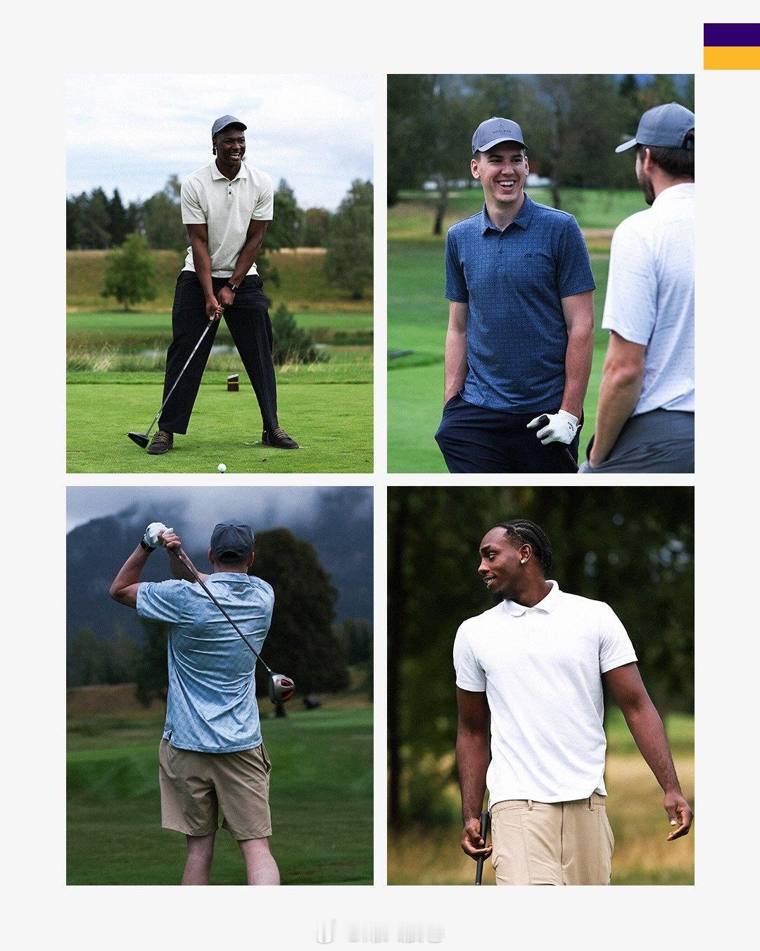洛杉矶湖人  继续团建今日项目高尔夫🏌️湖人国度golakers