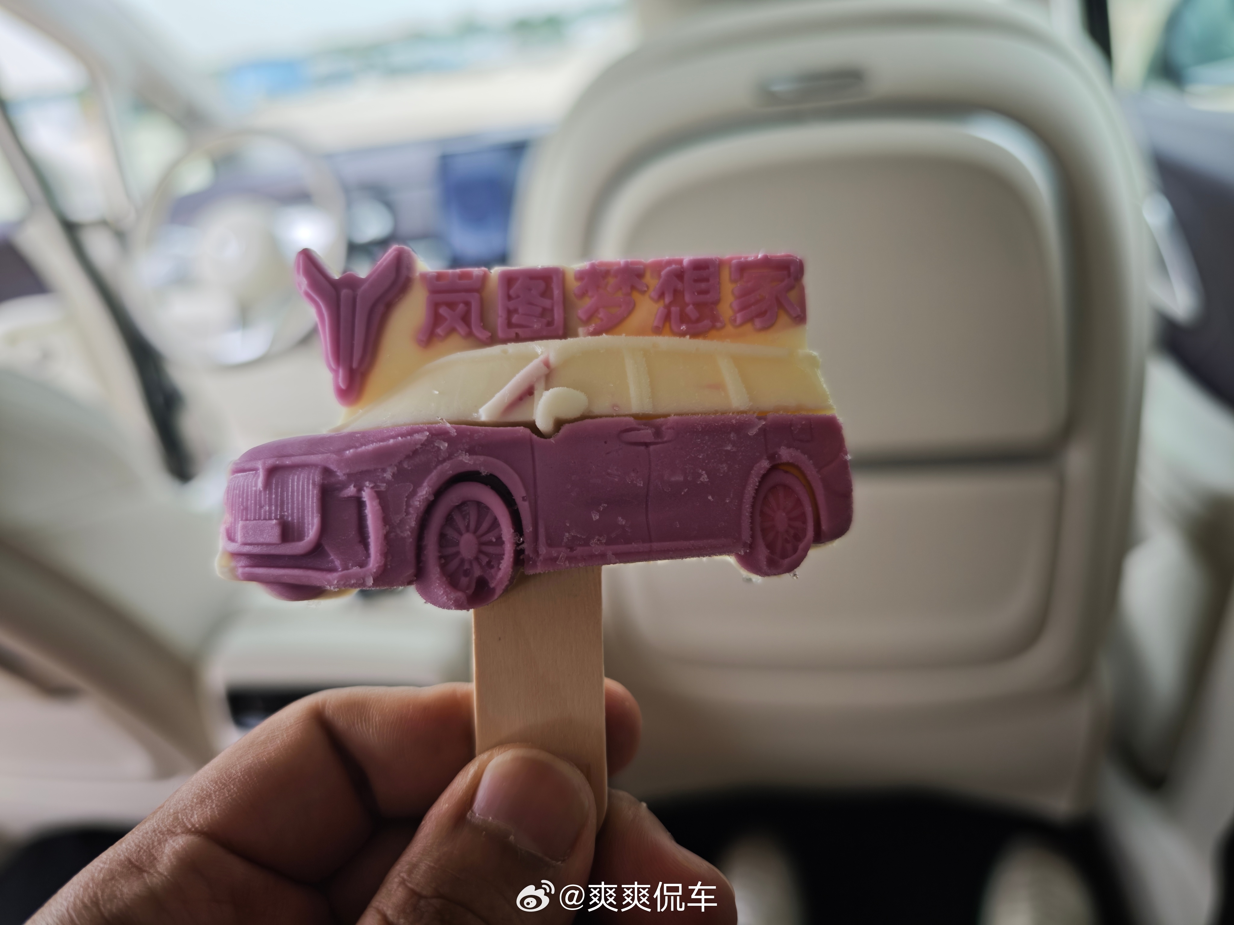 别说，还挺好吃，梦想家的车载冰箱冻的，开了一个多小时，一点没化[雪糕] ​​​