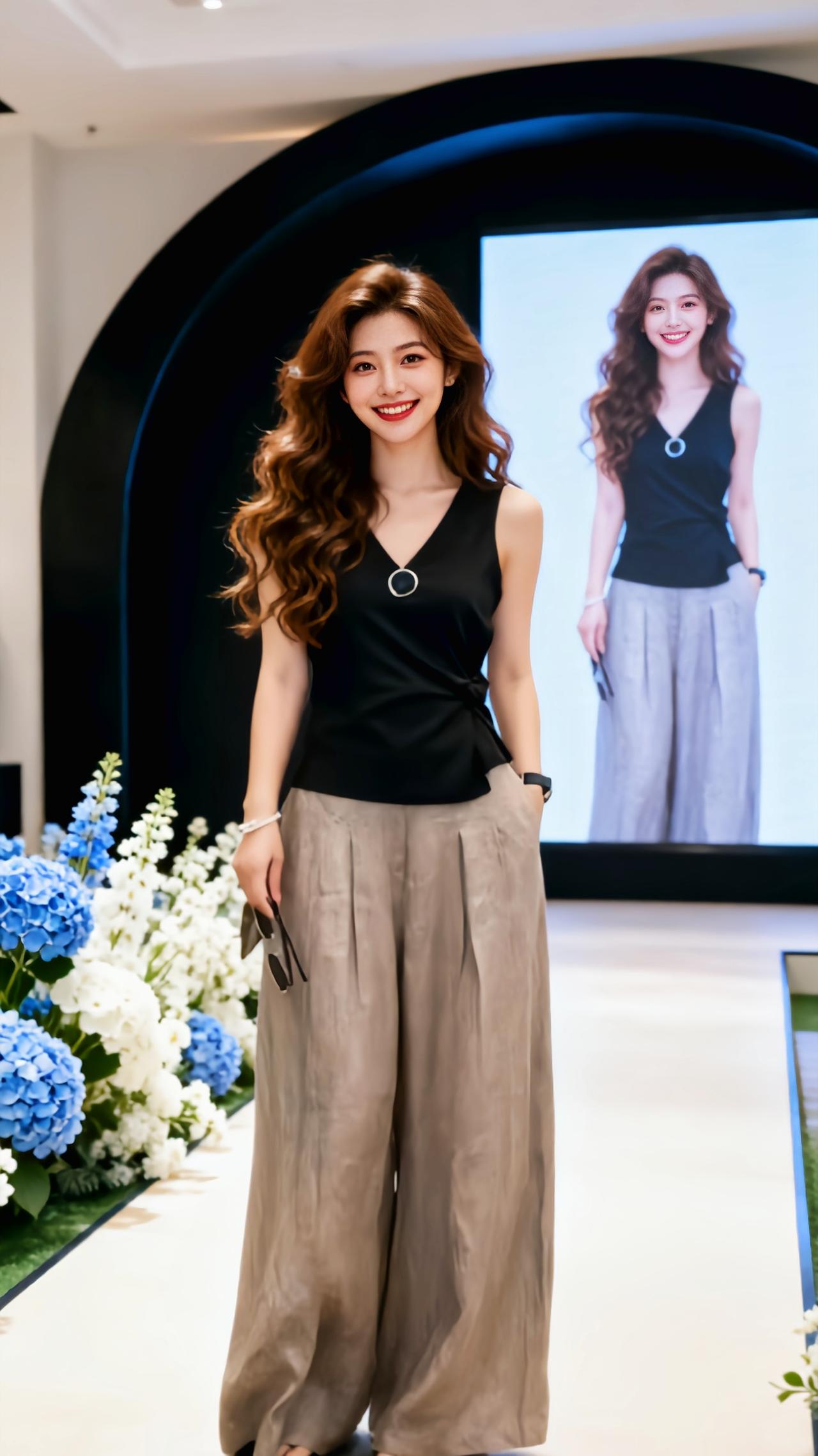 新款 原创设计 直筒显瘦秀场同款长裤 穿搭 分享今日份松弛感穿搭