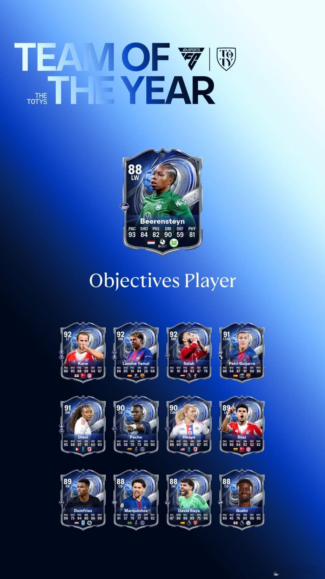 1月24日新增目标任务：✦ TOTY 实时赛事 4✦ 足球狂热者第 2 周✦ T