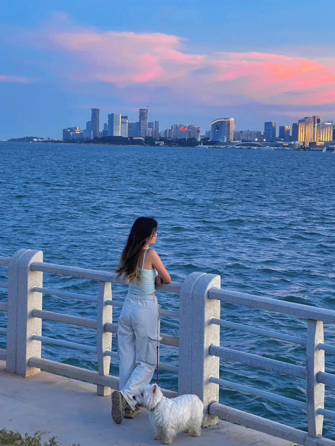 厦门遛狗新地！听说翔安人都来这里看日落了