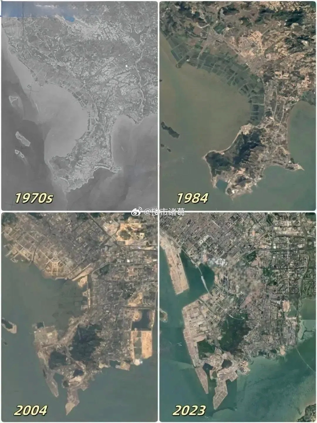 深圳自上世纪80年代起，就在西南沿海持续填海，形成了一条狭长的滨海新城带。从红树