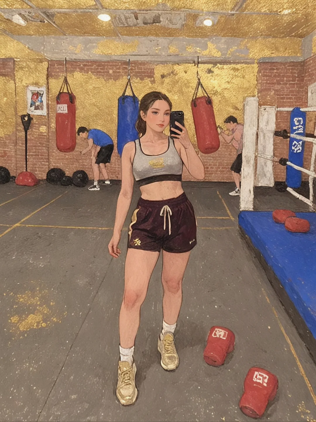 拳击女孩画像🥊