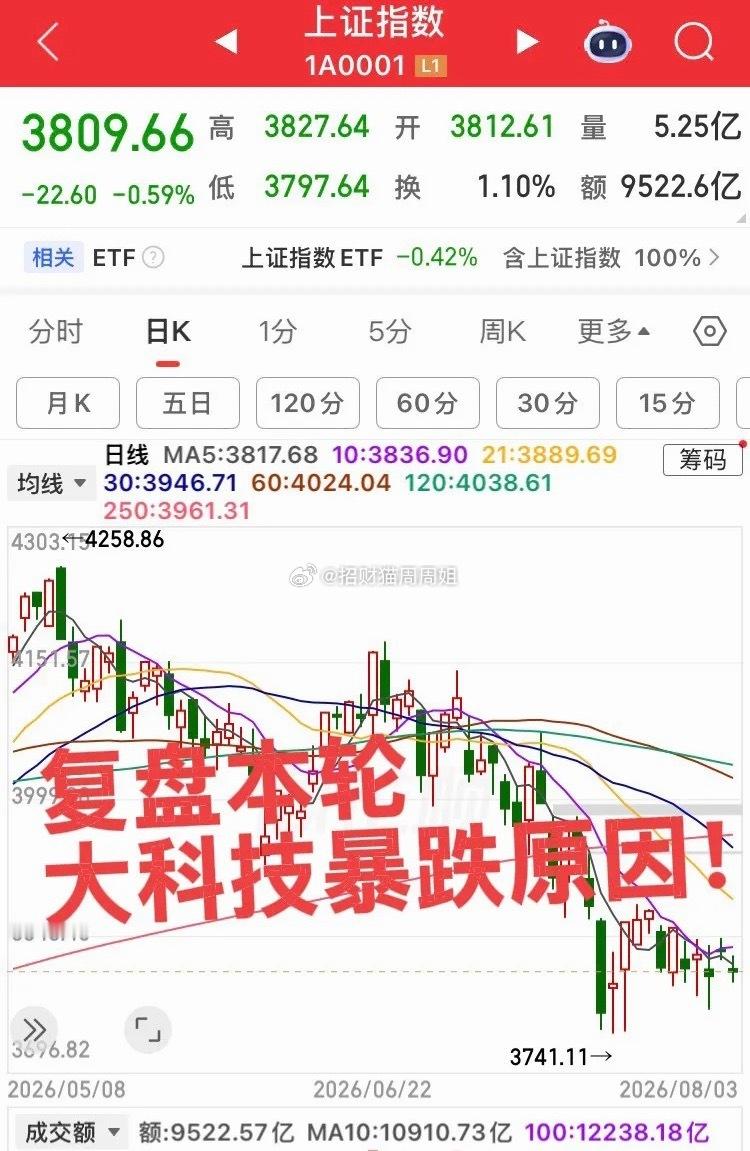 复盘本轮大科技暴跌四大原因！大科技仍未企稳，但大跌原因基本清晰了！第一大原因，6
