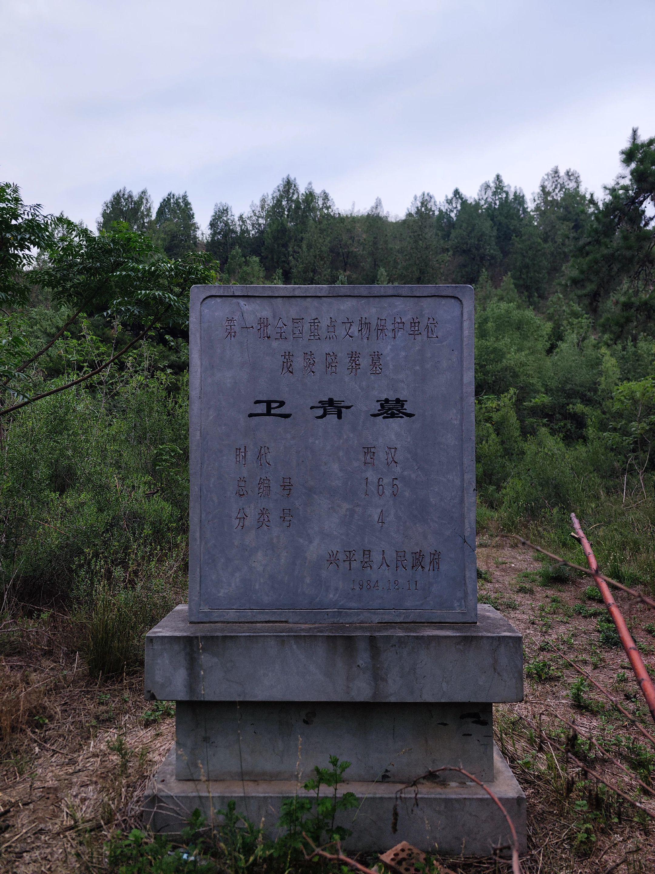 汉大司马大将军·卫青墓。卫青墓位于陕西省兴平市南位乡汉武帝茂陵东侧约1...