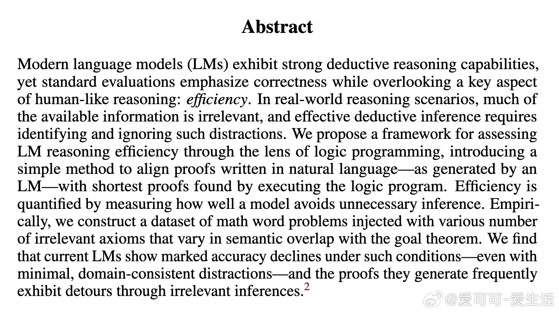 [CL]《Are Language Models Efficient Reaso