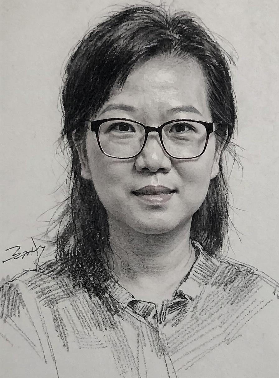 一幅素描画定格我的青春 素影绘