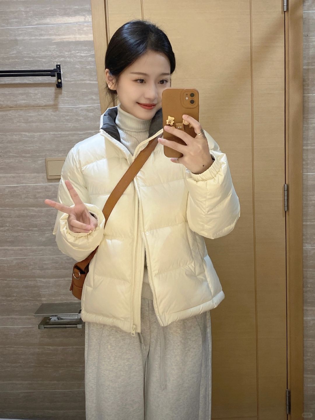 白色羽绒服太绝了家人们！！