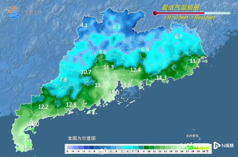 一股股弱冷空气将吹到广东！惠州局部有霜冻