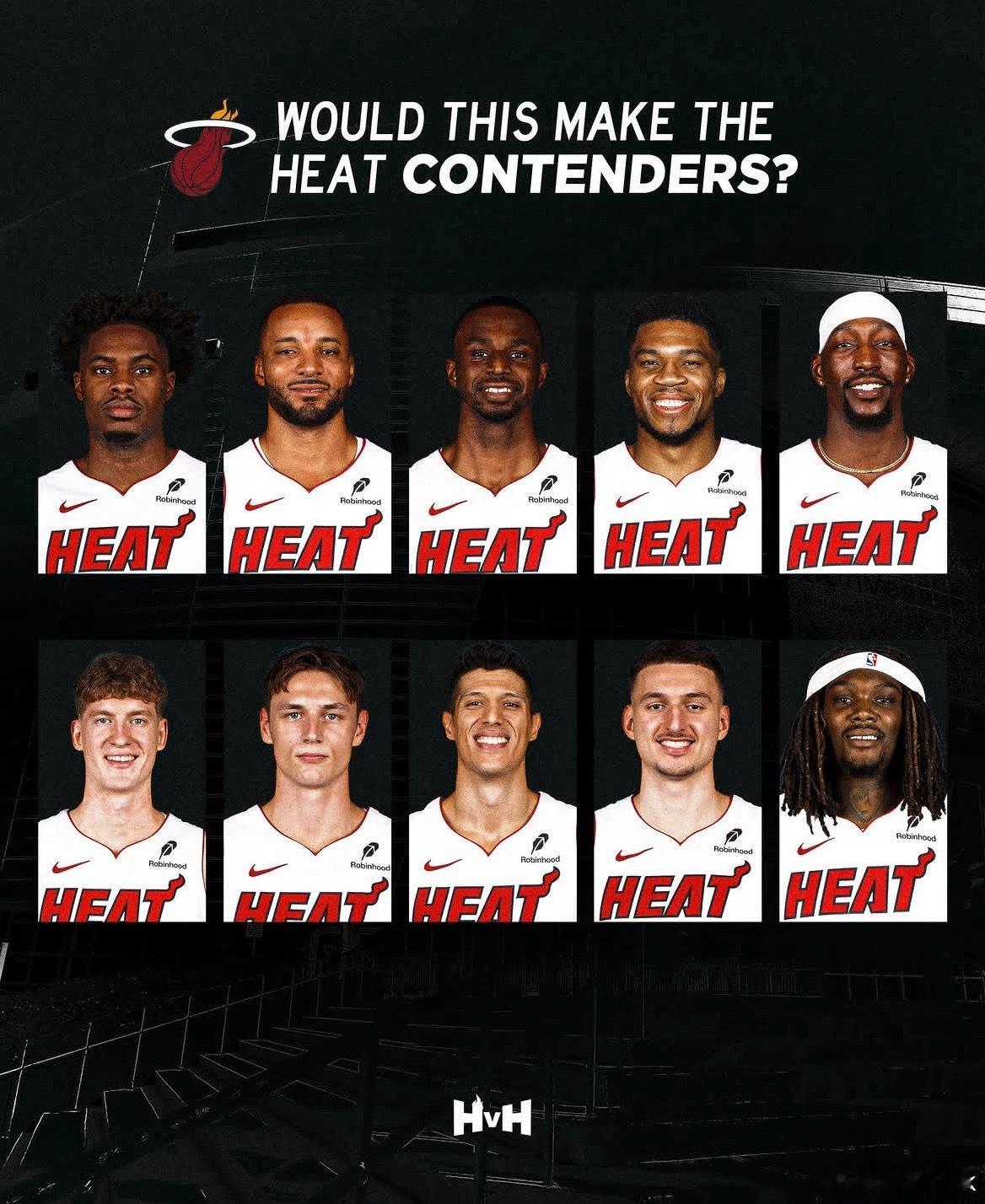 这个阵容的热火有无争冠实力。nba迈阿密热火