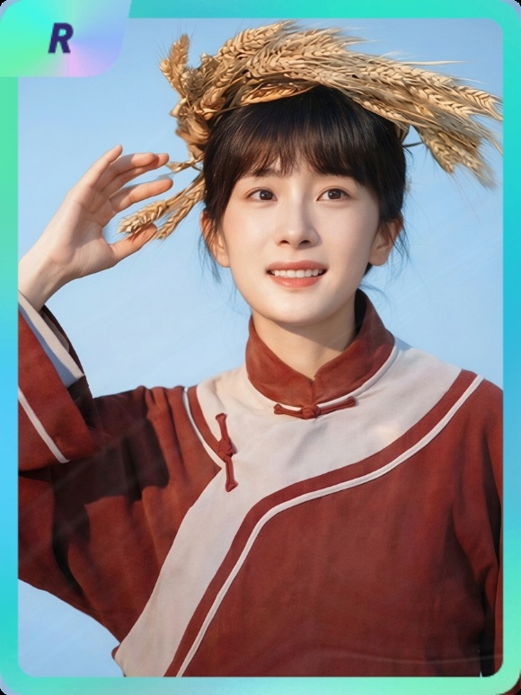 杨幂[超话] 集卡互助ing~送你一张“岁月为笺，角色作序”R卡“五谷绣丰年”~