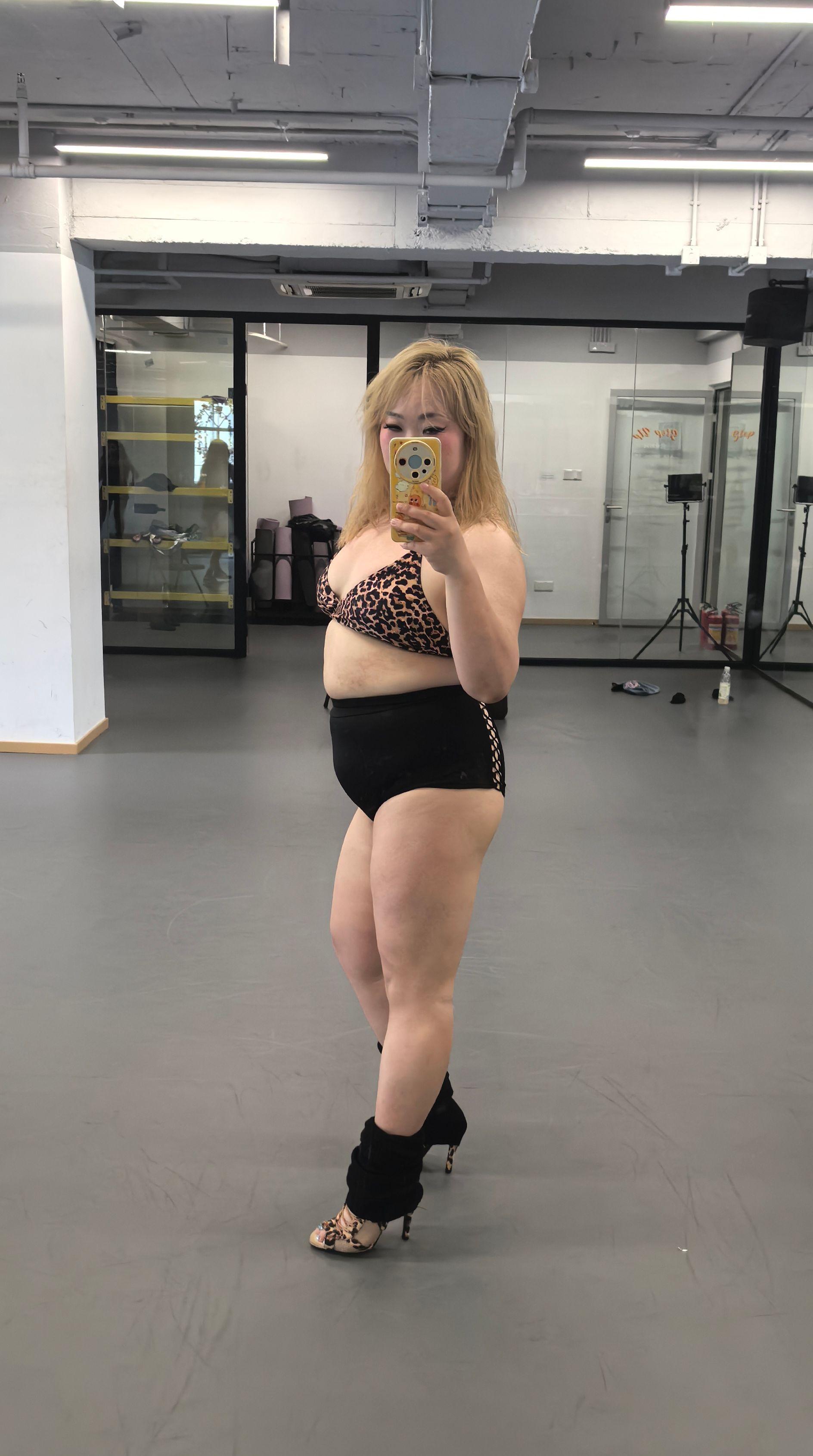大码舞蹈穿搭｜今天是豹纹肉脂女孩。