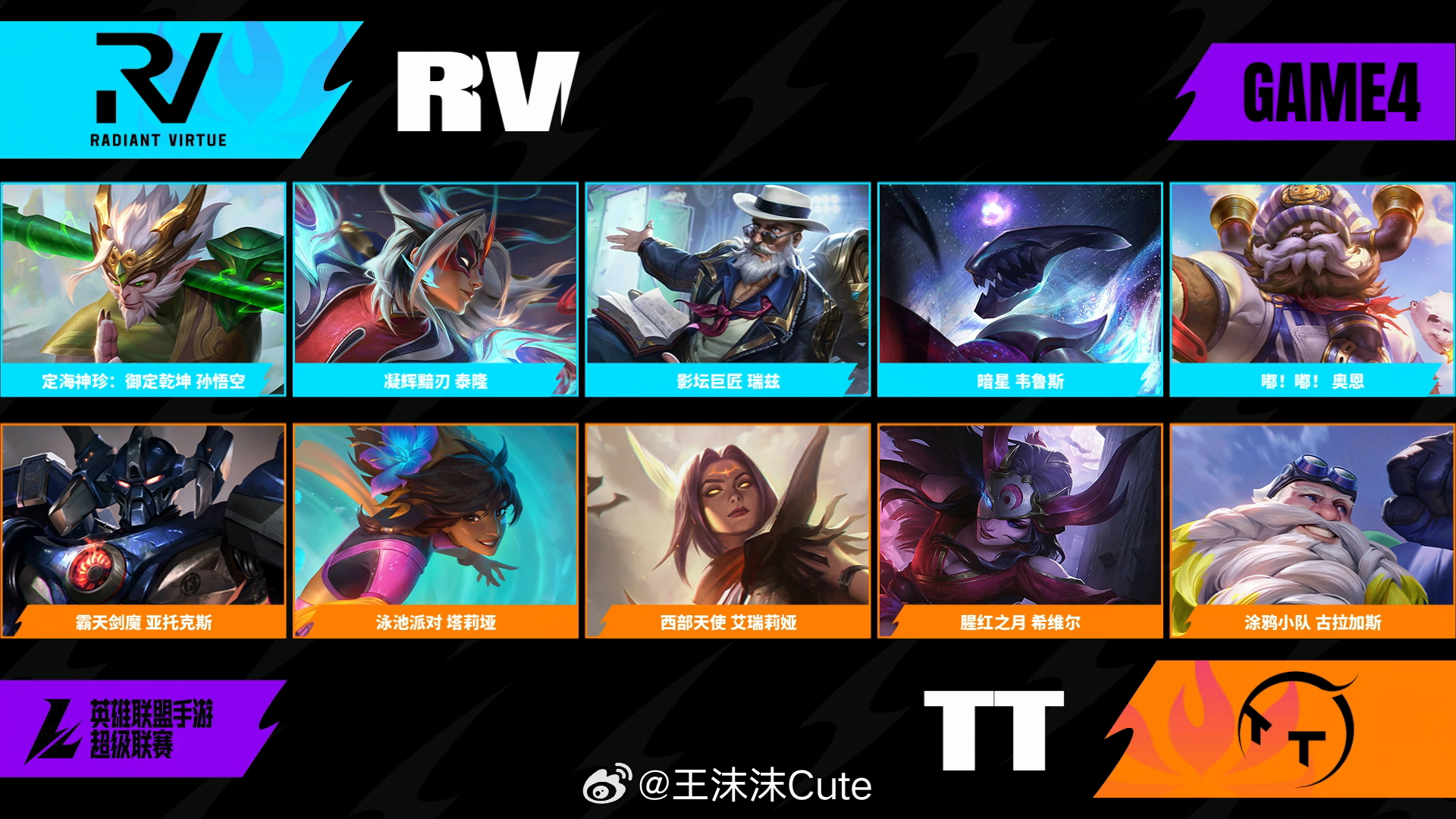 TT对阵RV半决赛第四场BP2026WRL夏季赛英雄联盟手游赛事英雄联盟手游超级