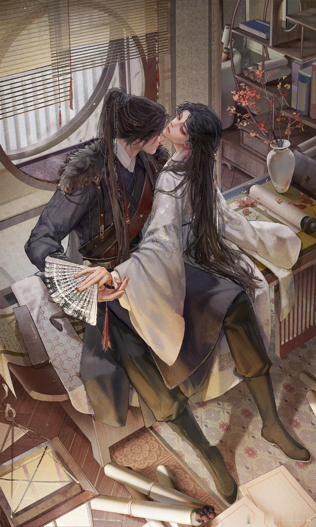 #将进酒##漫画#你坐明堂上，不要沾风雪[抱一抱]Lof画师：域说的年记 ​​​