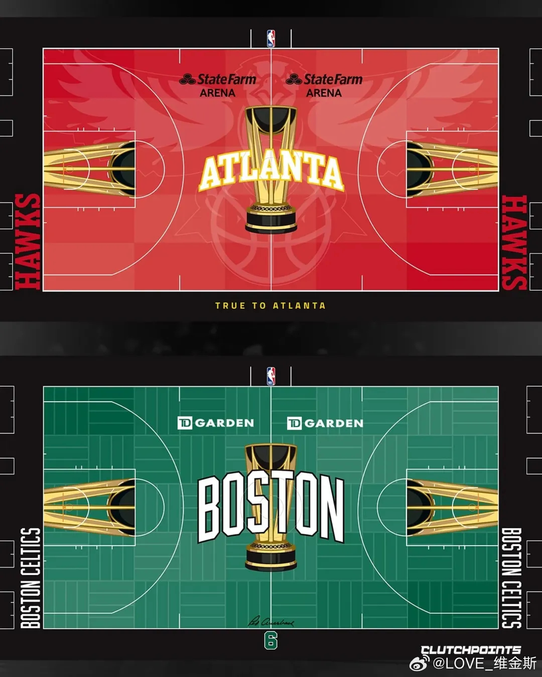 来！哪个球队的杯赛地板最帅？迈阿密热火[超话]nba杯 ​​​