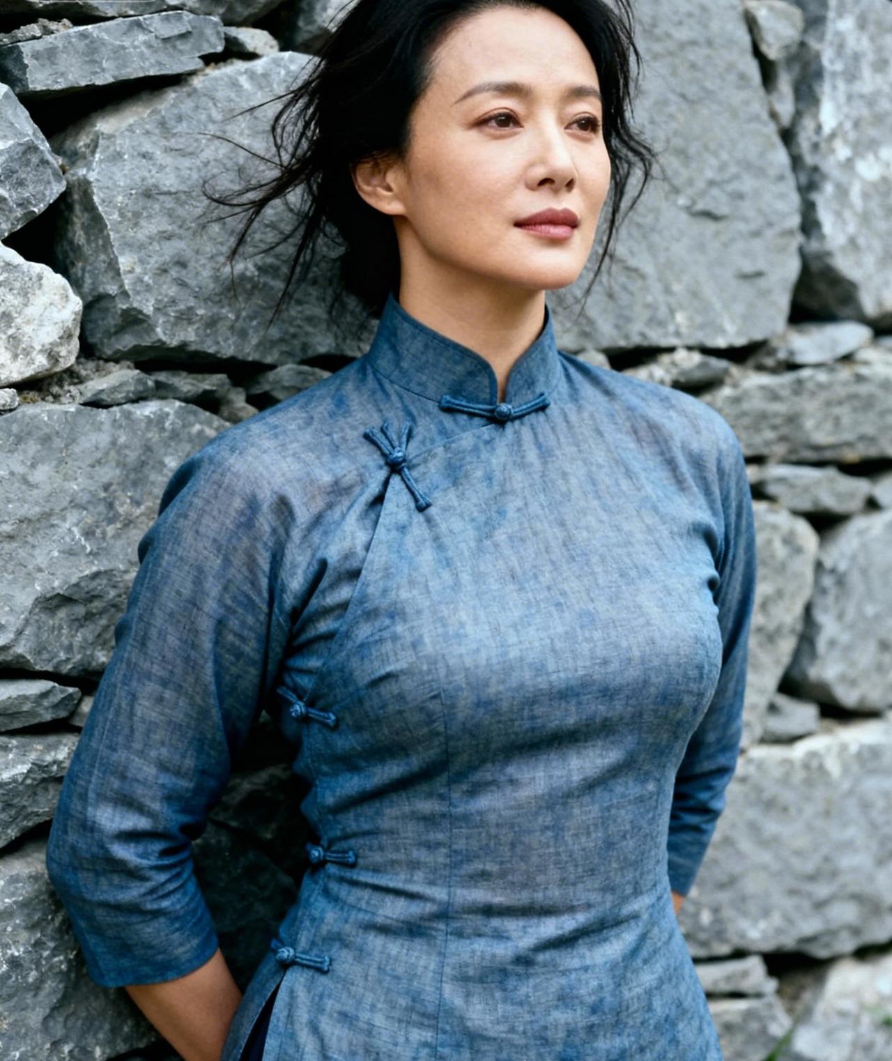 上联：素衣雅韵融石壁
下联：风发英姿映岁华