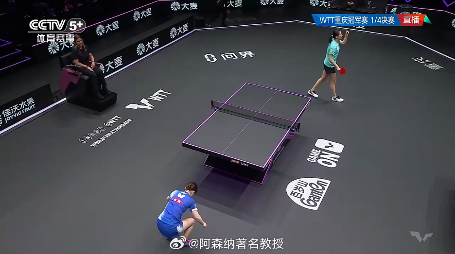 陈熠vs大藤沙月  决胜局8比8平，好紧张啊 
