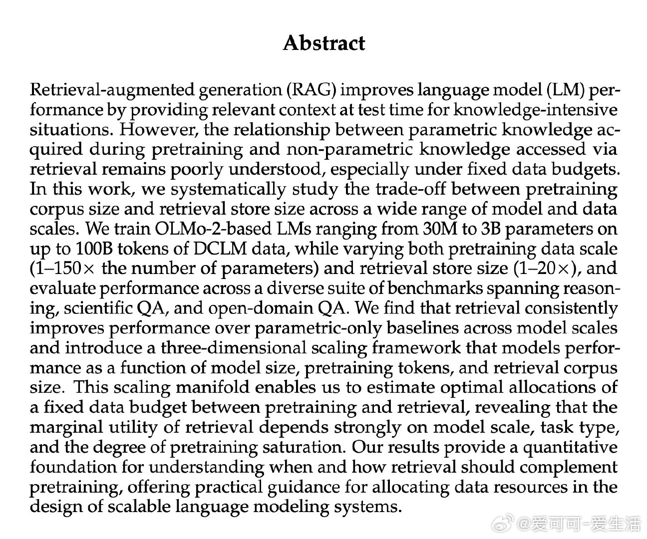[CL]《To Memorize or to Retrieve: Scaling