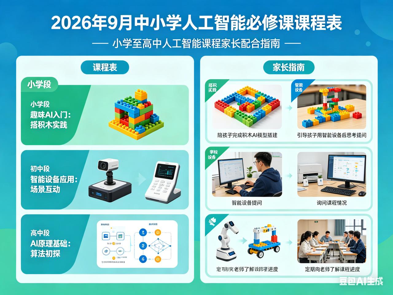 你家娃的课表上多了一门课，叫"人工智能"。别慌，这篇帮你理清楚 🤖
先说一个时