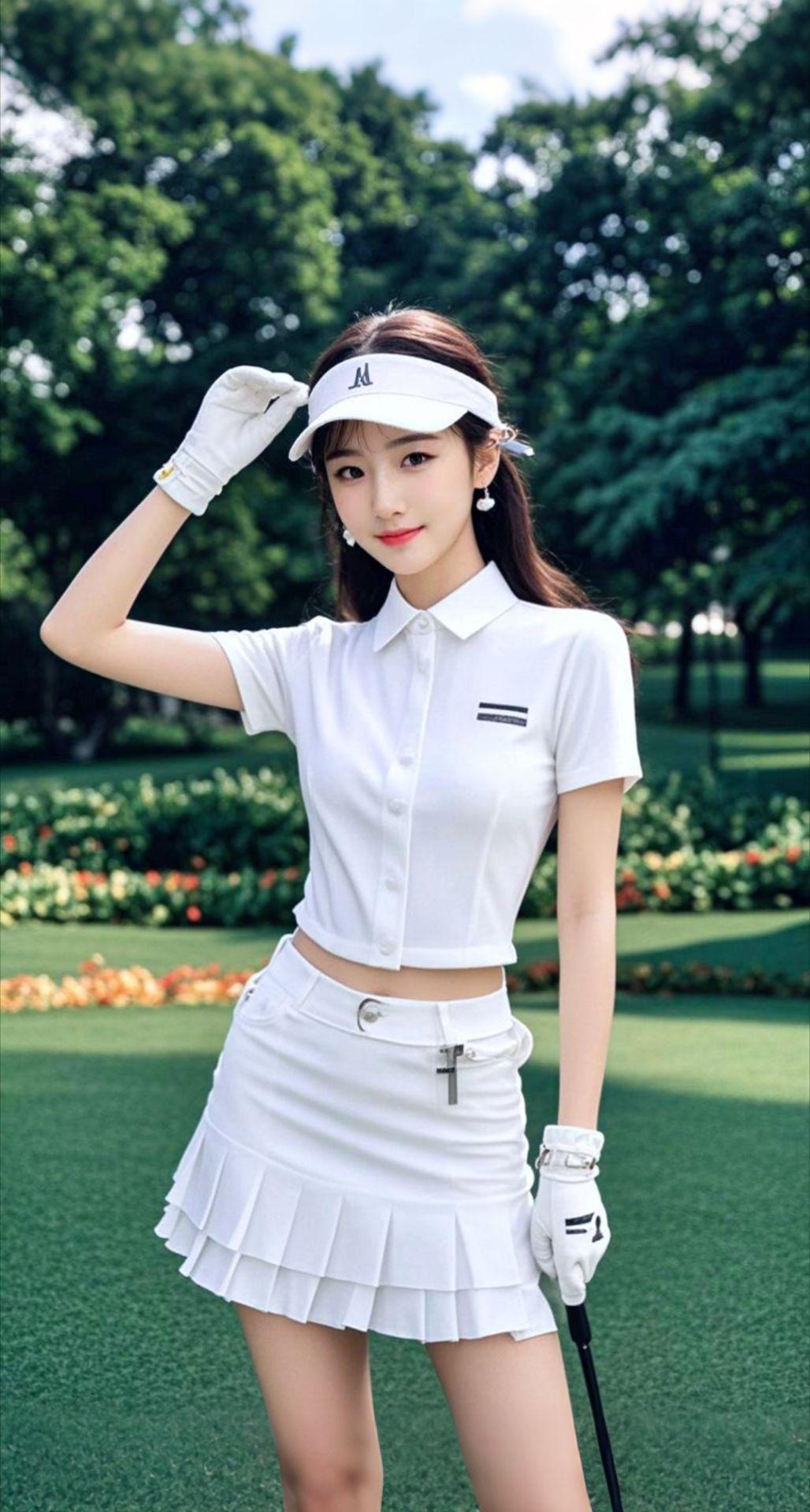 AI扩图 AI绿茵场的白色精灵