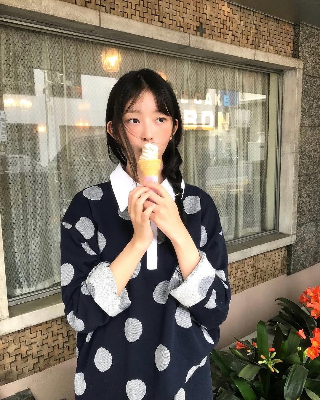 冰淇淋欧一西～吃到嘴里五蚂蚁～味道呆斯ki～🍦🤍 ​​​