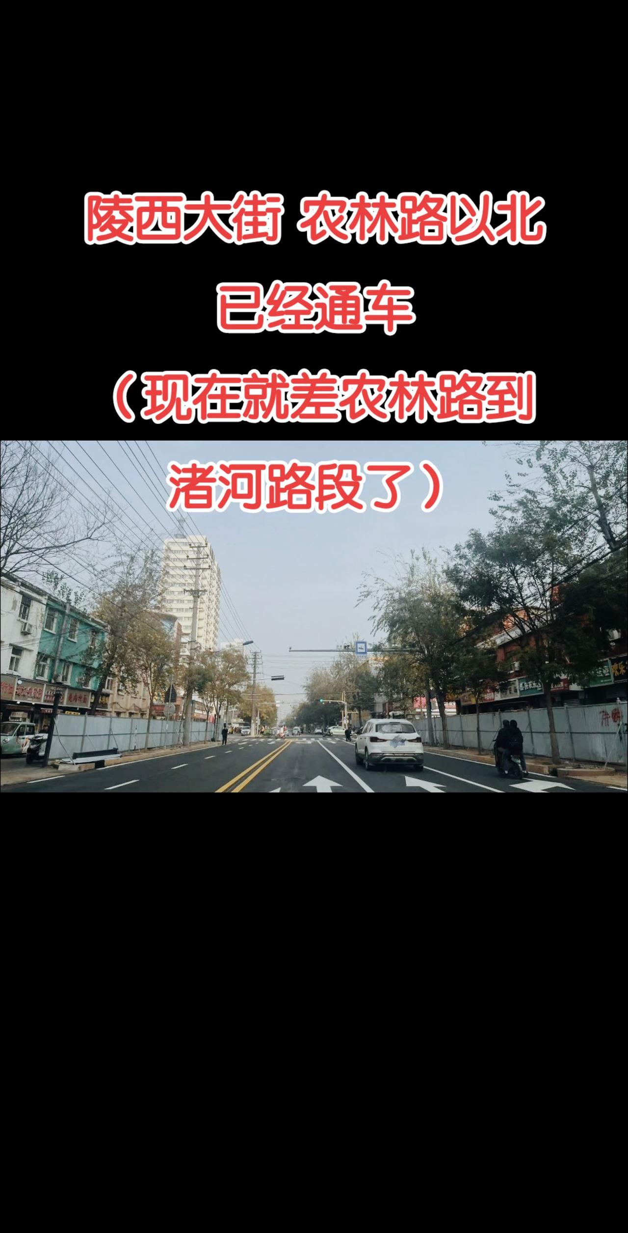 陵西大街 农林路以北
已经通车
（现在就差农林路到
渚河路段了）