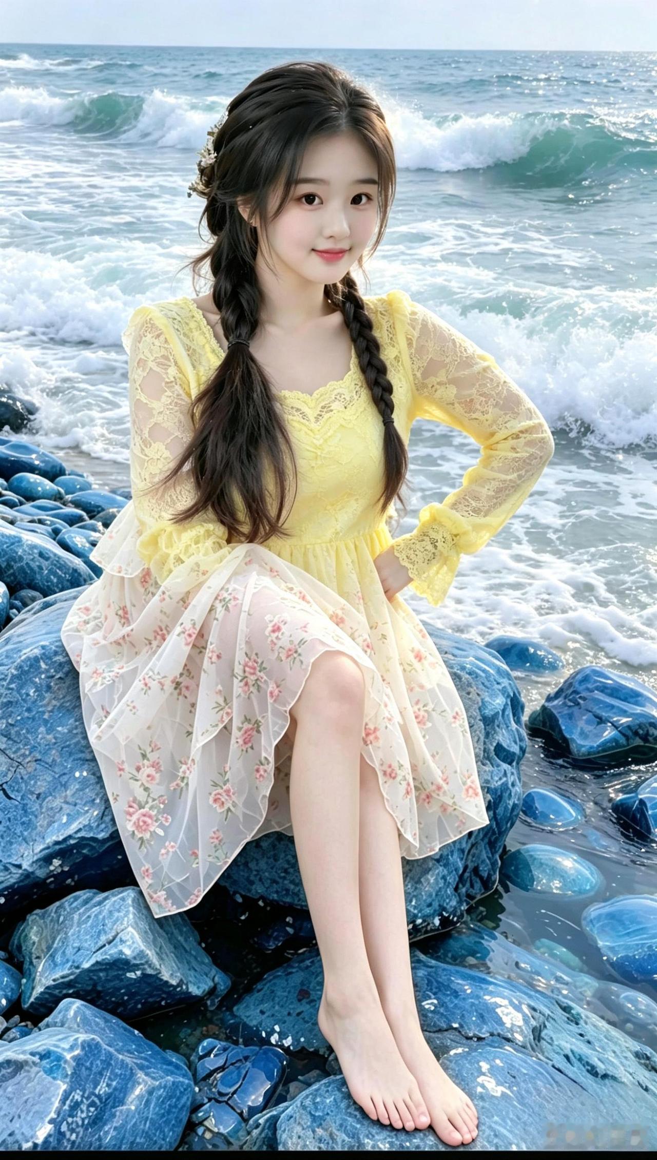 AI海边胶片写真感 抖音ai创作