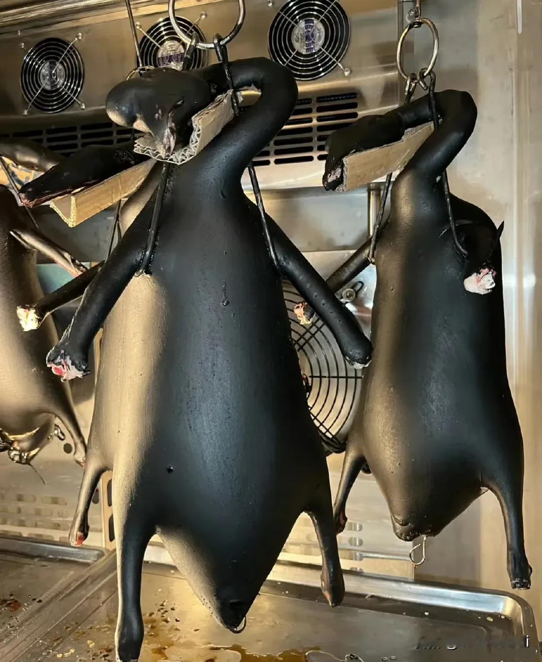 乍一看我还以为是烧黑猪，结果告诉我这是烧鹅[微笑]

好家伙，我一广东人长这么大