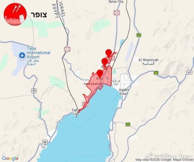 以色列埃拉特响起警报这有港口 