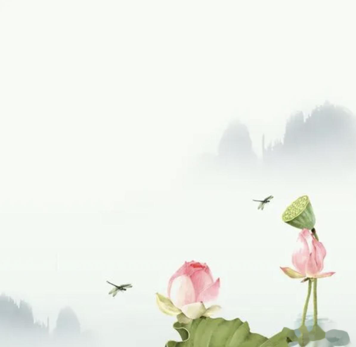 荷叶藏鱼艇，藤花罥客簪。残云收夏暑，新雨带秋岚。 ​​​