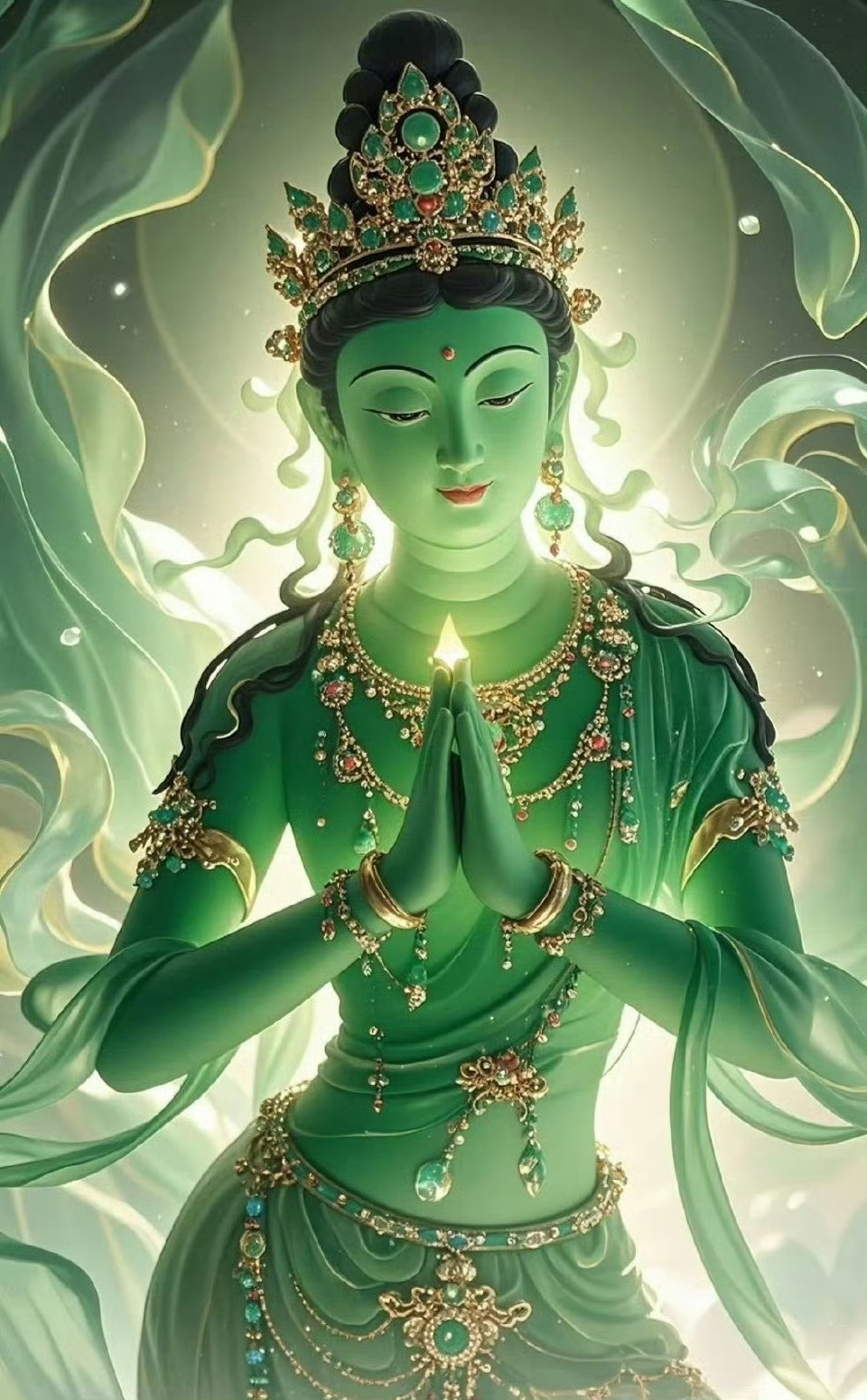 遇见绿脸文殊菩萨，不要无视，许愿真的很灵！ 🙏🙏🙏  ！！！ ​​​
